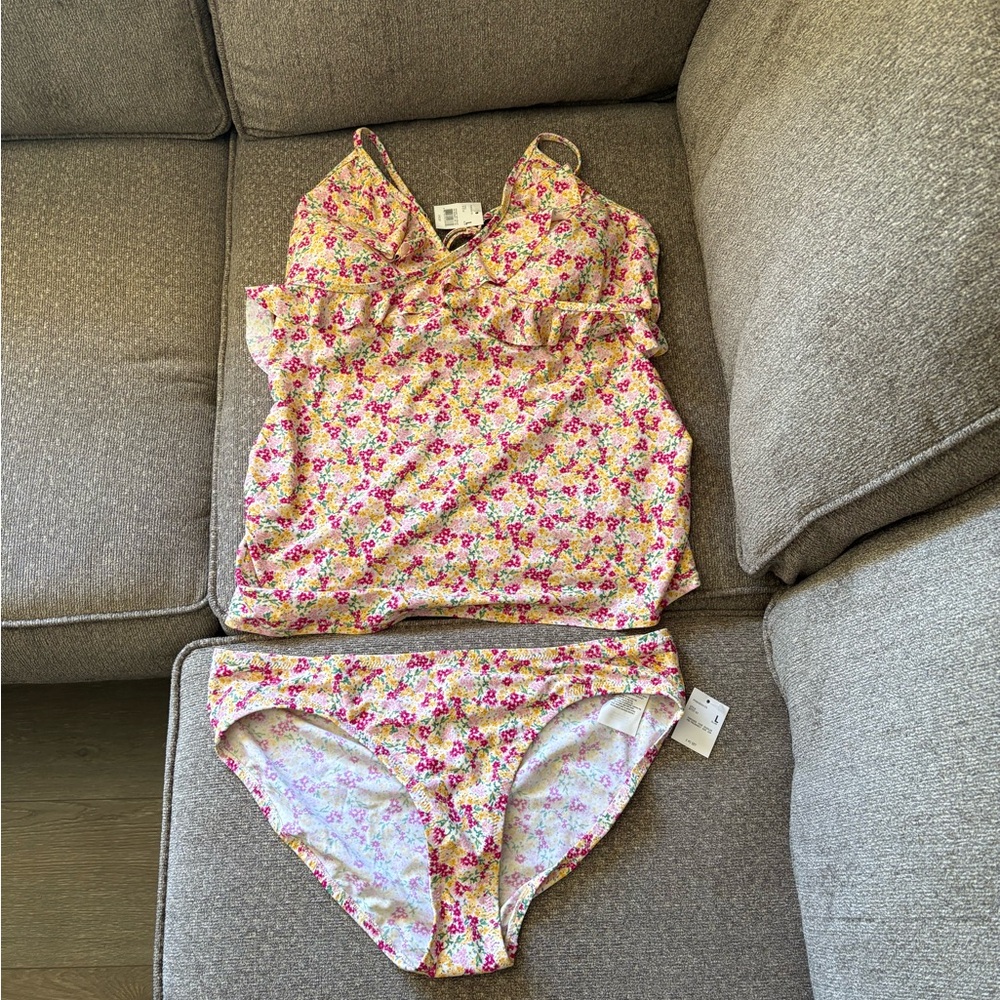 Motherhood Floral Swim Set - Pink and Yellow